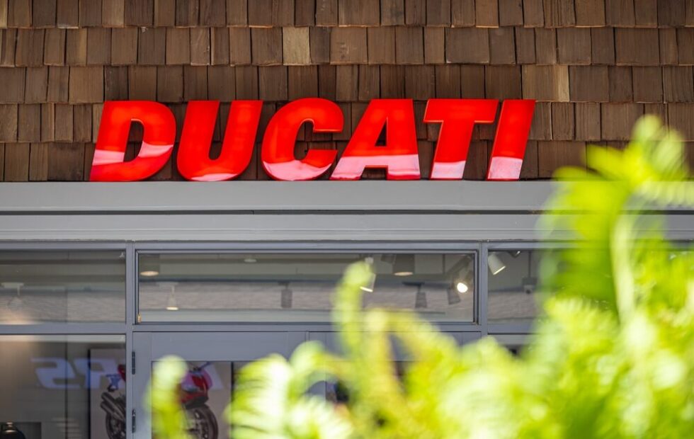 Logo Ducati su una moto